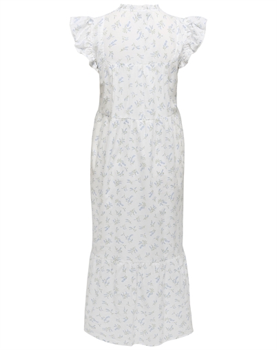 Only - ONLTes-Idris Frill Tape Kjole - Cloud Dancer/Wild Bunde